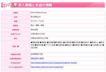 岡山・倉敷のデリヘル噂の奥様のホームページ画像