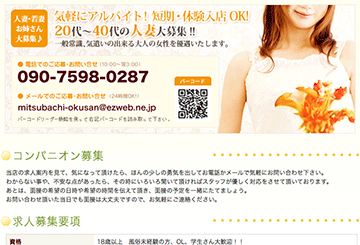 金沢のデリヘルみつばち奥さんのホームページ画像